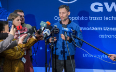 2025-12-18 Sławosz Uznański-Wiśniewski w Białymstoku, fot. UMwB