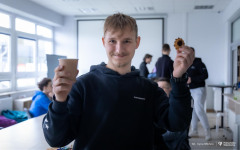 2026-02-25-Kawka-z-profesorem-WM-dr hab. inż-Dariusz-Perkowski-prof-PB-fot-Iryna-Mikhno-PB