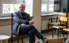 2026-03-12 Kawka z Profesorem na Wydziale Architektury PB fot. Aleksandra Kamińska PB