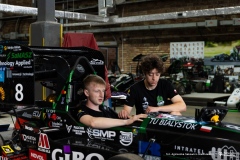 Zespół Cerber Motorsport z Politechniki Białostockiej pracuje nad bolidem CMS-08 w Hali Maszyn Wydziału Mechanicznego, fot. Agnieszka Sakowicz-Stasiulewicz