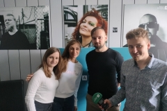 Dr inż. arch. Magdalena Sulima, Patrycja Pyszko,  Patryk Podolak oraz Jędrzej Pogorzelski w studiu Radia Akadera