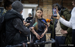 2024.01.18 Przekazanie hulajnogi na płozach. Uczelnia wspiera akcję charytatywną fot. Dariusz Piekut PB