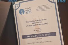 SKN DROGOWIEC wyróżnione w konkursie StRuNa2023 _fot. własność SKN DROGOWIEC_ Wydział Budownictwa I Nauk o Środowisku PB