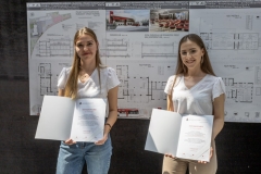 Natalia Suchodolska i Paulina Zglecz wygrały konkurs na opracowanie projektu koncepcyjnego przebudowy istniejącego budynku komendy PSP w Hajnówce