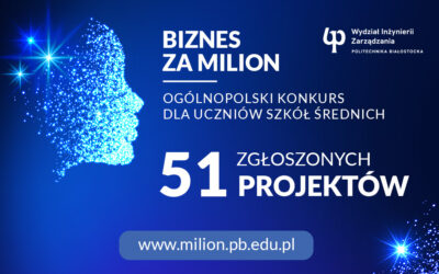 Mamy rekord! Do Ogólnopolskiego Konkursu „BIZNES ZA MILION” uczniowie zgłosili 51 prac