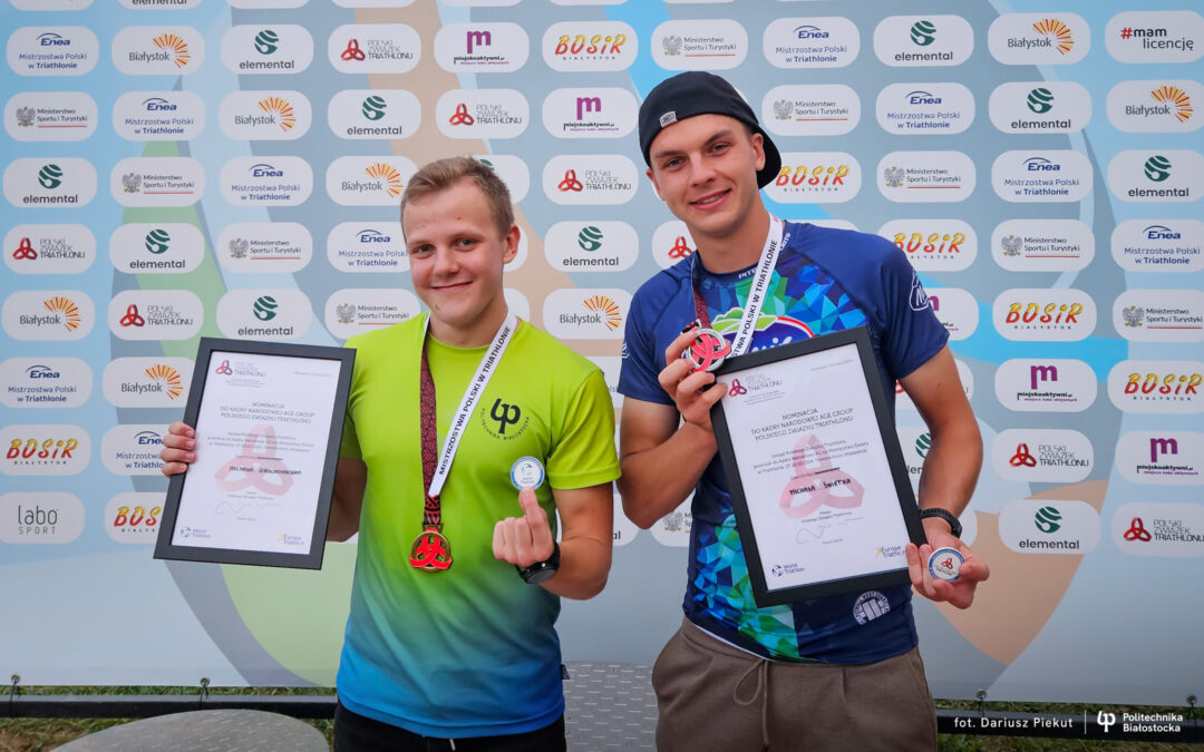 Student i absolwent Politechniki Białostockiej na podium Mistrzostw Polski 2024 w triathlonie!