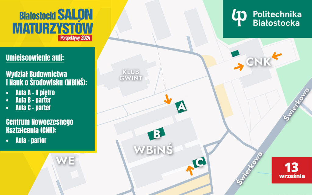 mapa Białostocki Salon Maturzystów