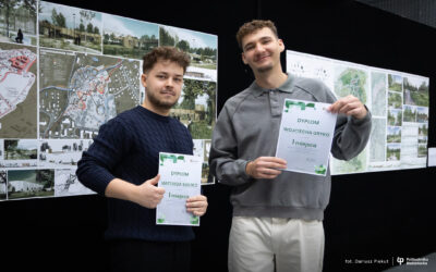 Mateusz Suszko i Wojciech Gryko – studenci Wydziału Architektury Politechniki Białostockiej zwycięzcami konkursu na Bulwary Gołdapskie