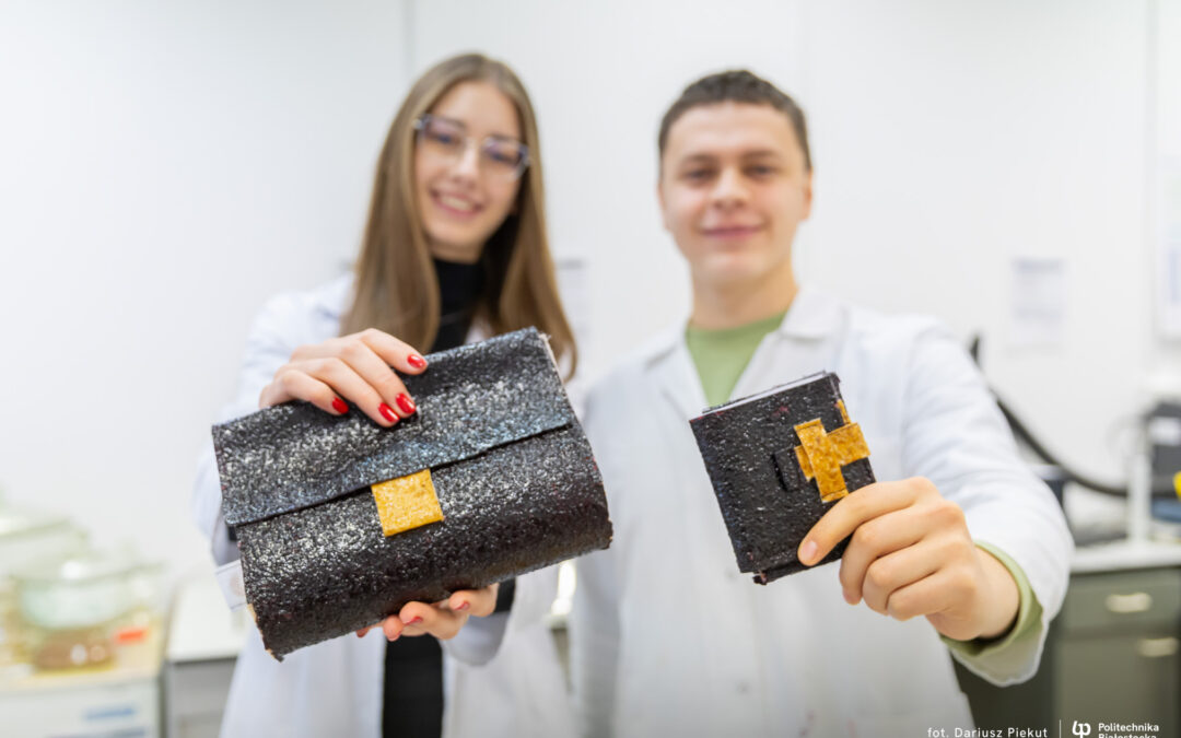 Ekoskóra! Studenci z Koła Naukowego „Rolka” z Politechniki Białostockiej opracowali innowacyjny materiał z surowców naturalnych