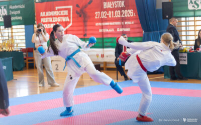 Akademickie Mistrzostwa Polski w Karate WKF 2026. 130 zawodników na matach Politechniki Białostockiej