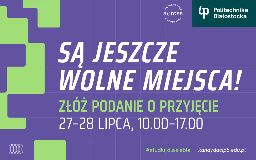grafika rekrutacja: są jeszcze wolne miejsca