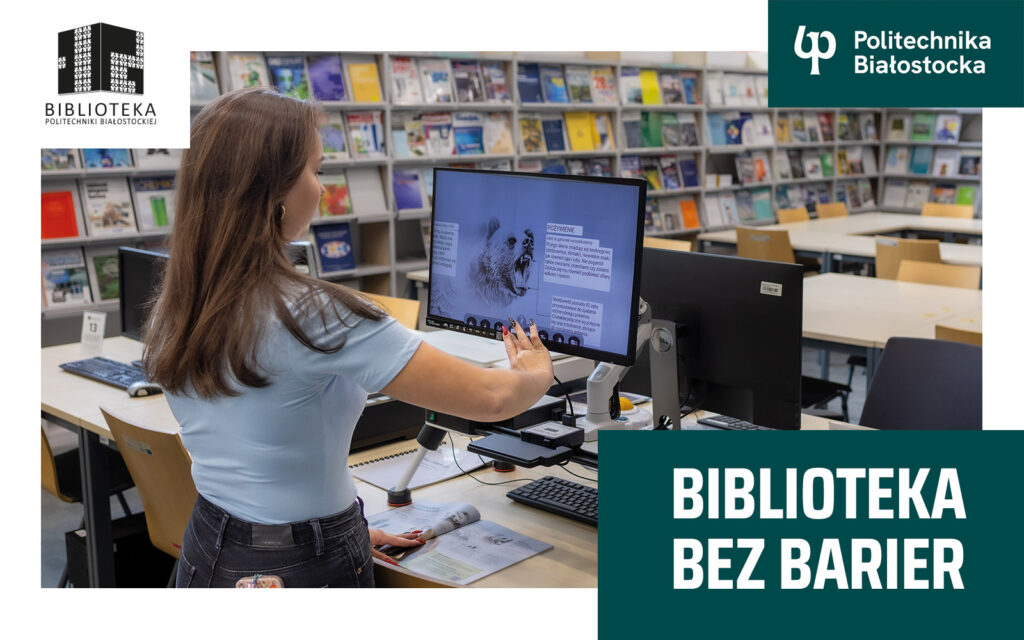 Dziewczyna w Bibliotece Politechniki Białostockiej